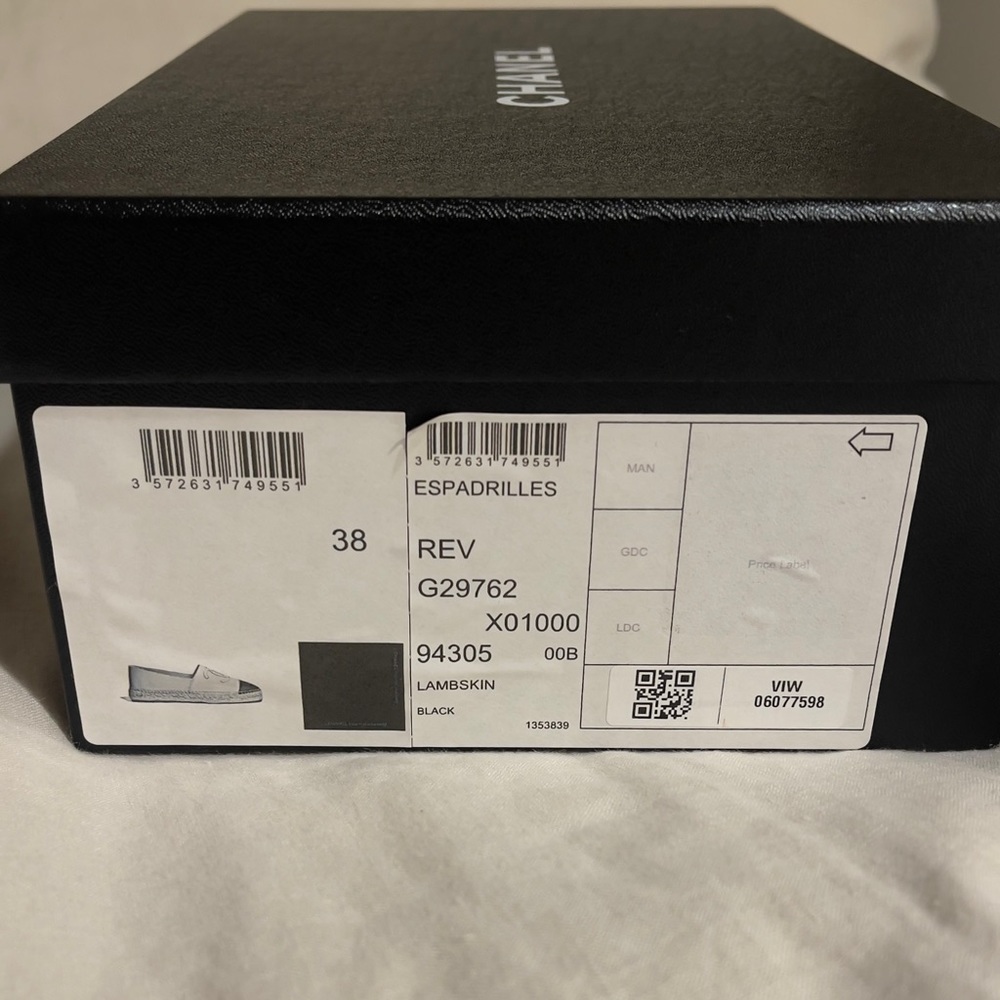 Chanel Espadrilles Sz 38 Black 🖤 - Picture 6 of 7